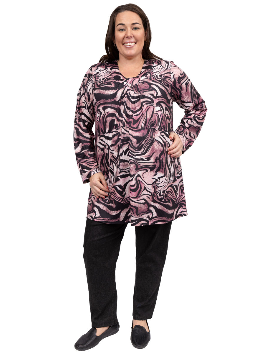 Ida Tunic - Wine Print - Dale and Waters