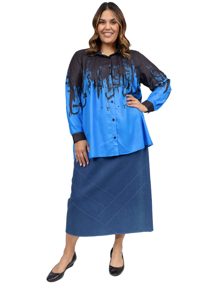 Cyrus Blouse - Blue Print - Dale and Waters