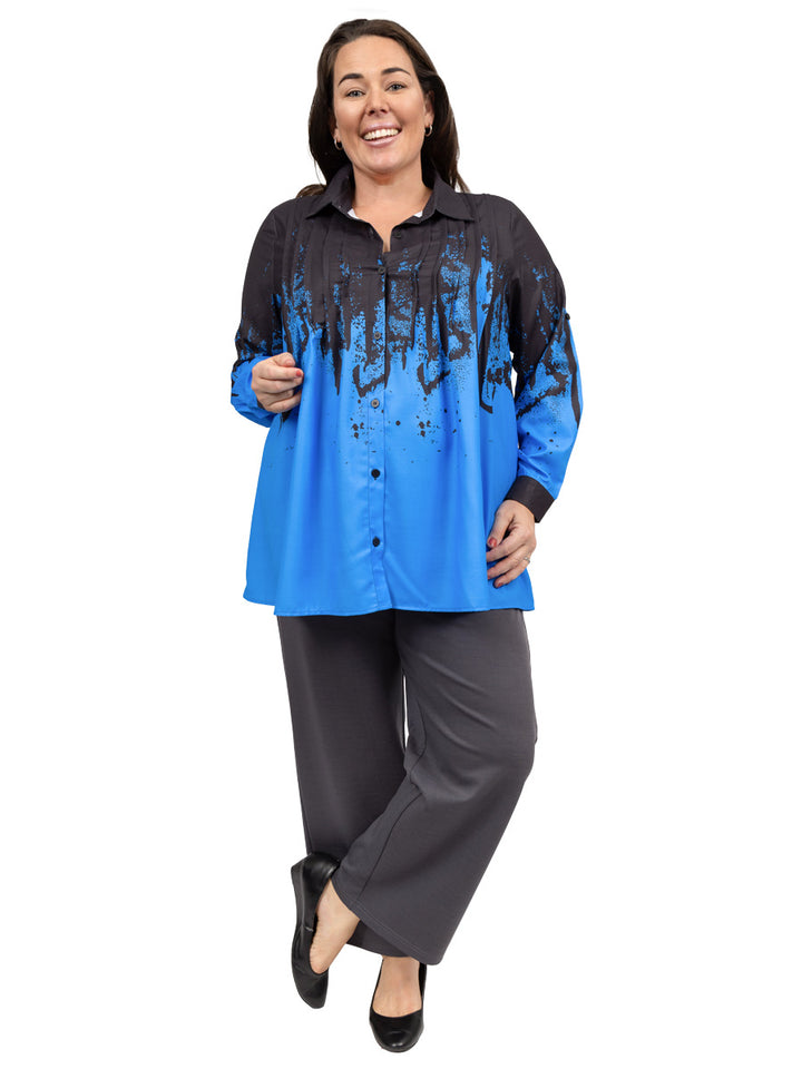 Cyrus Blouse - Blue Print