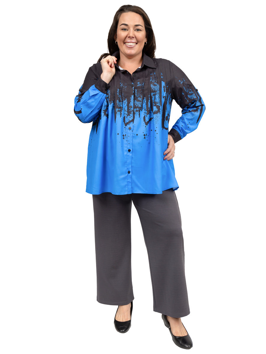 Cyrus Blouse - Blue Print