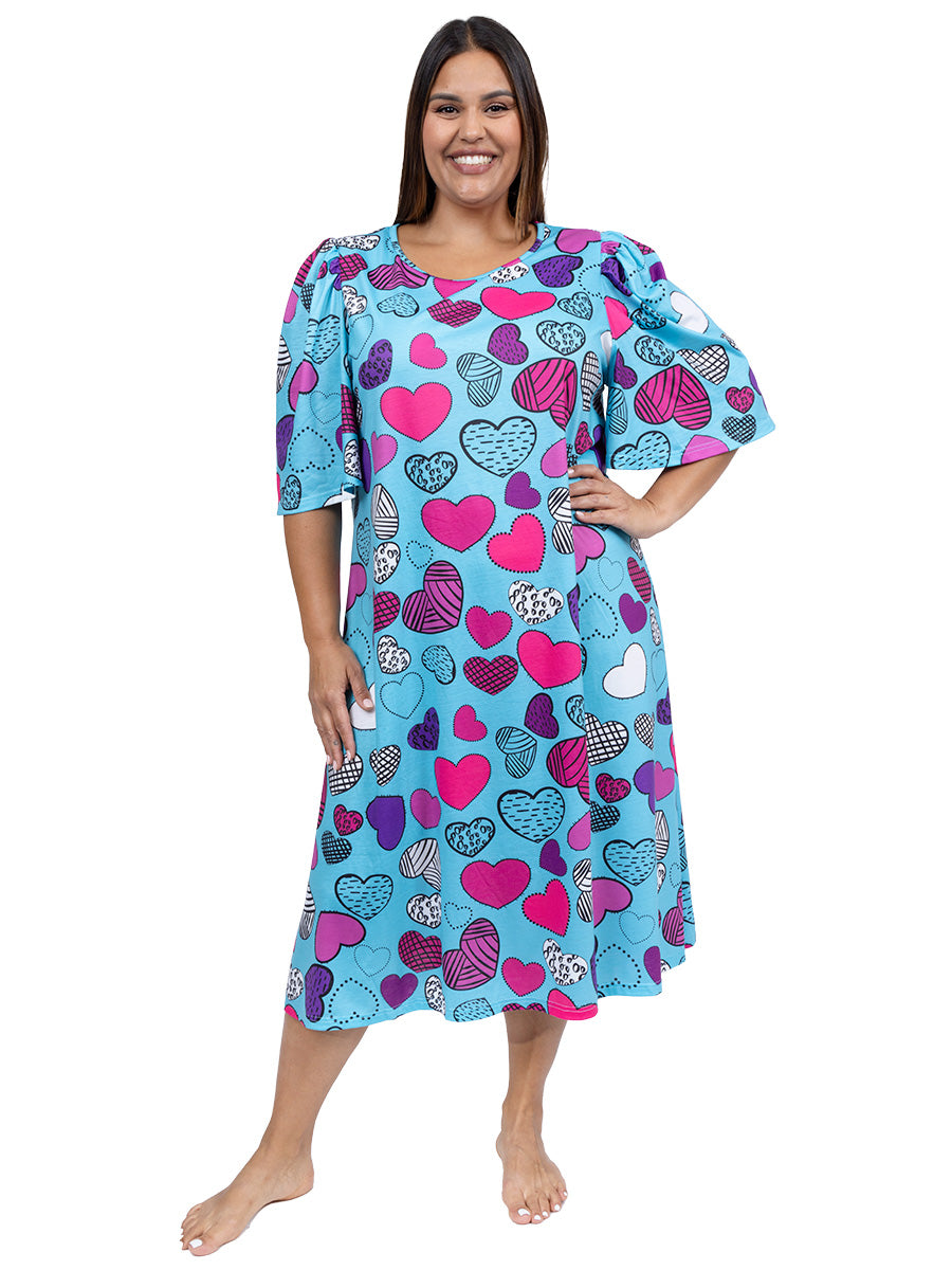 Pepper Sleep Tee Nightie - Blue Print*