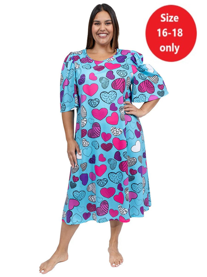 SAMPLE ONLY - Pepper Sleep Tee Nightie - Blue Print*