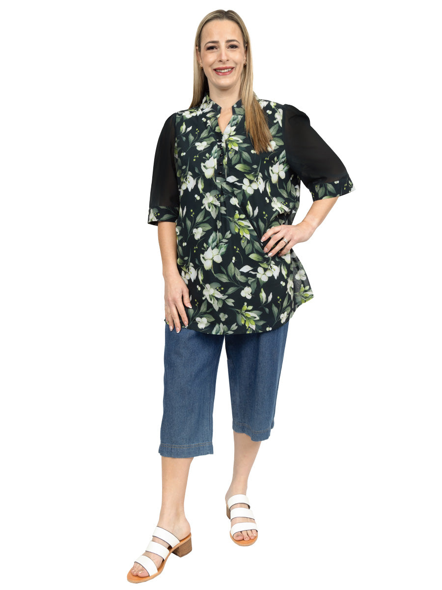 SAMPLE ONLY - Marigold Blouse - Emerald Print** - Dale and Waters