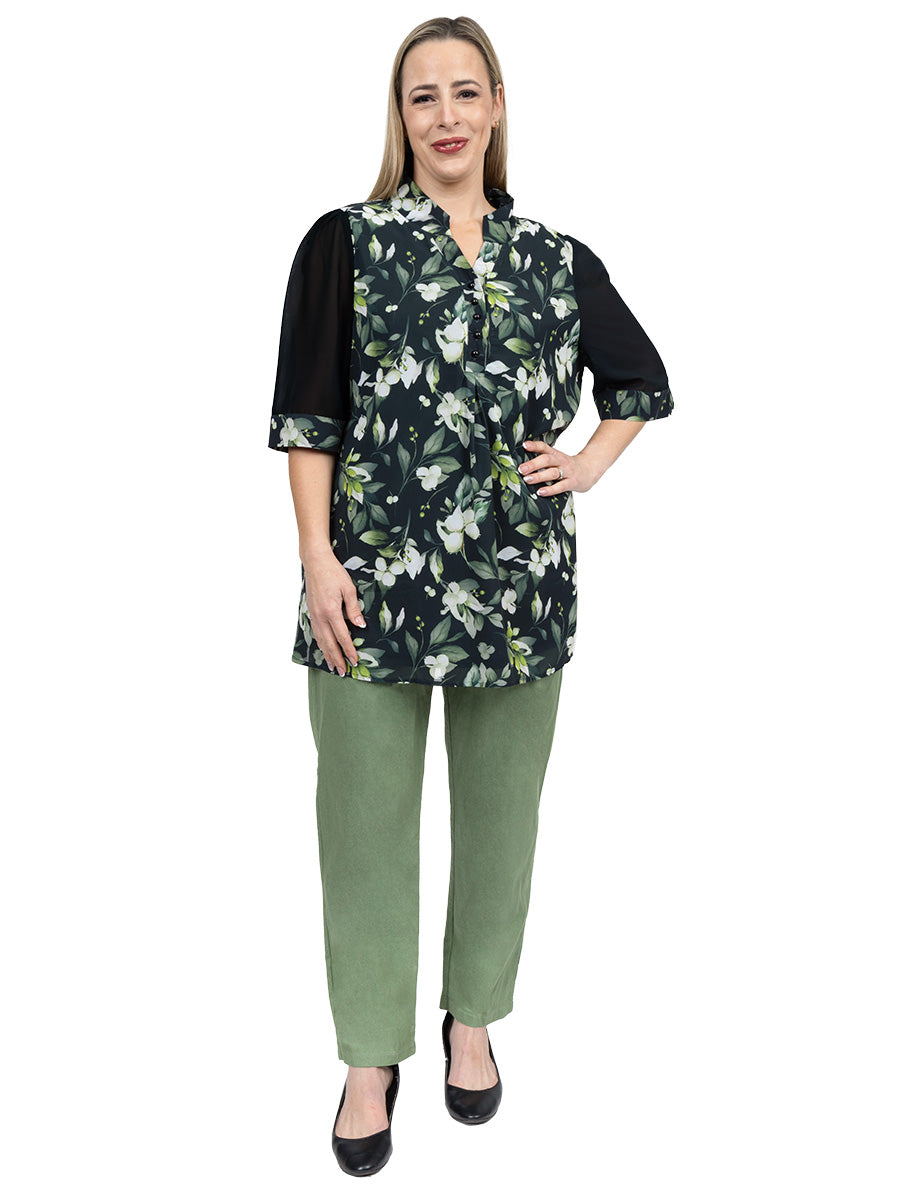 SAMPLE ONLY - Marigold Blouse - Emerald Print** - Dale and Waters