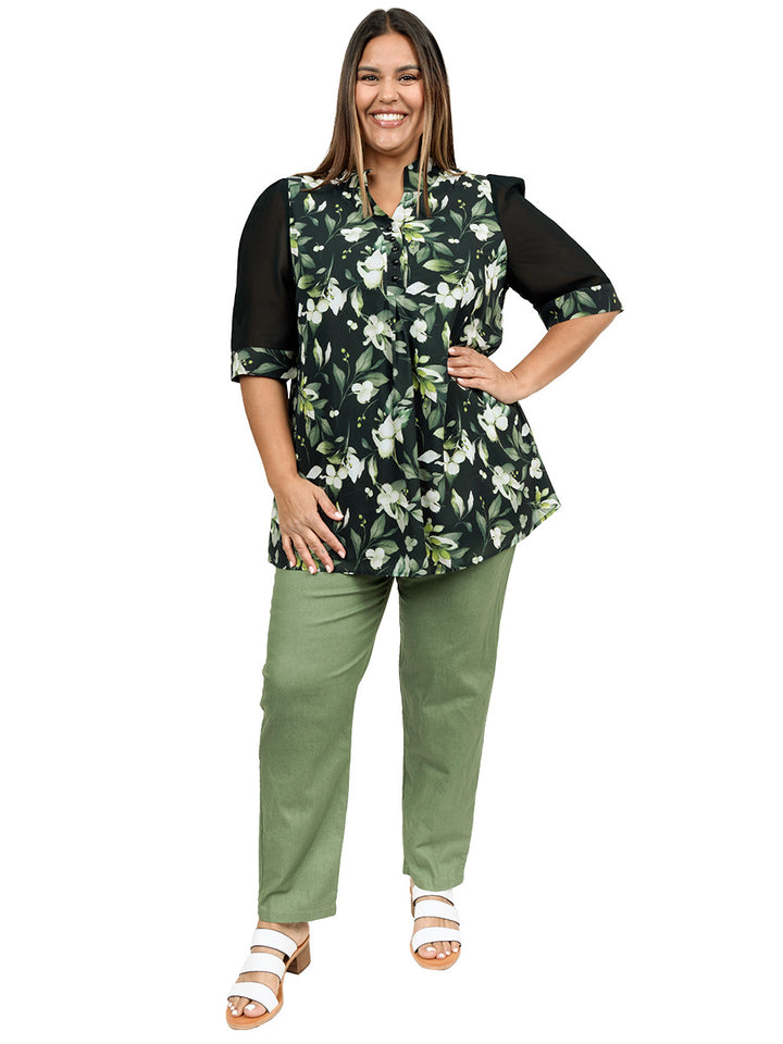 SAMPLE ONLY - Marigold Blouse - Emerald Print** - Dale and Waters