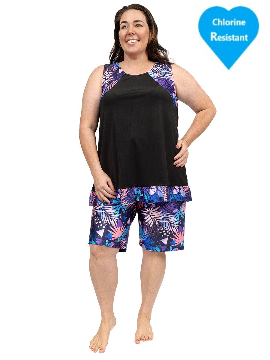 Kala Springs Swim Cami - Blue Print