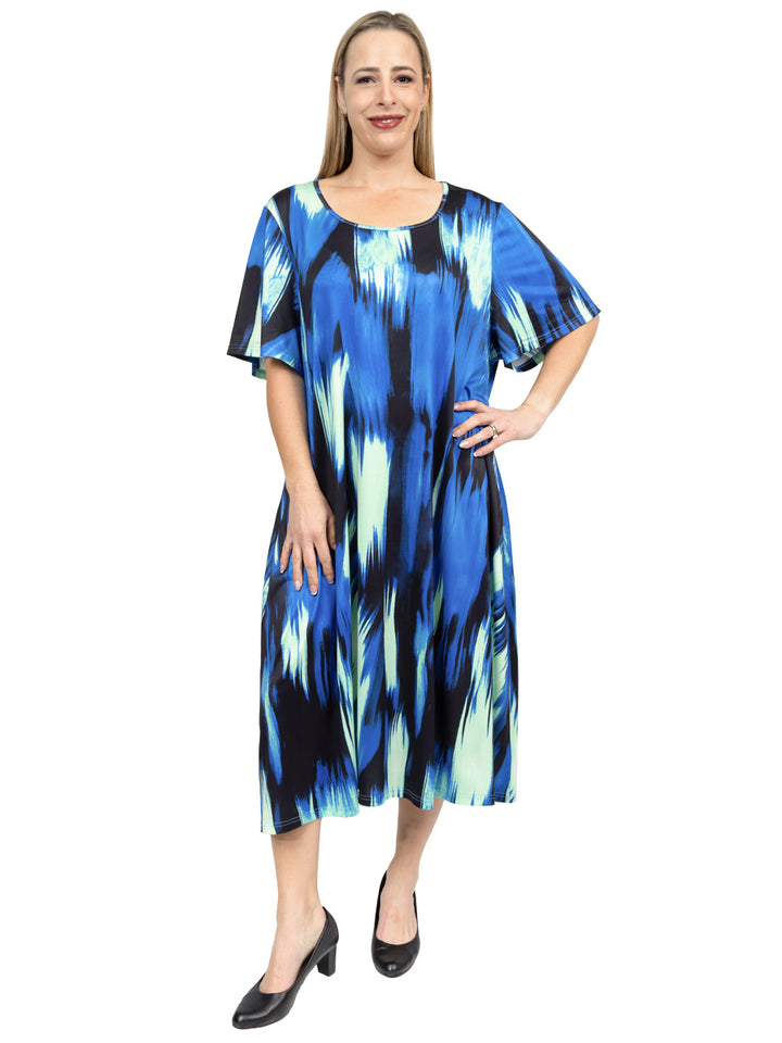 Presley Dress - Blue Print