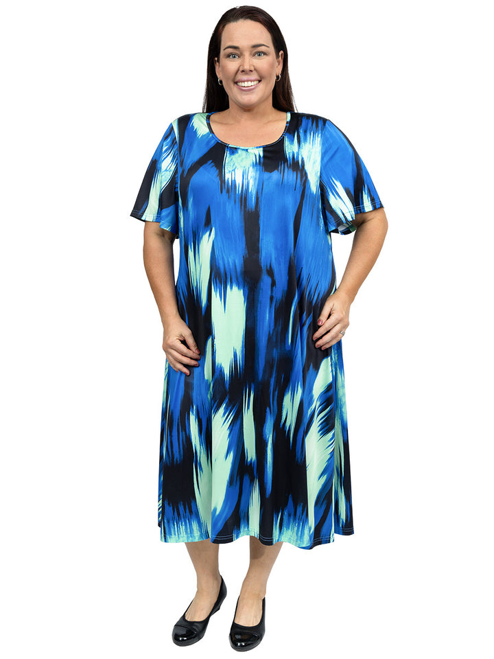 Presley Dress - Blue Print