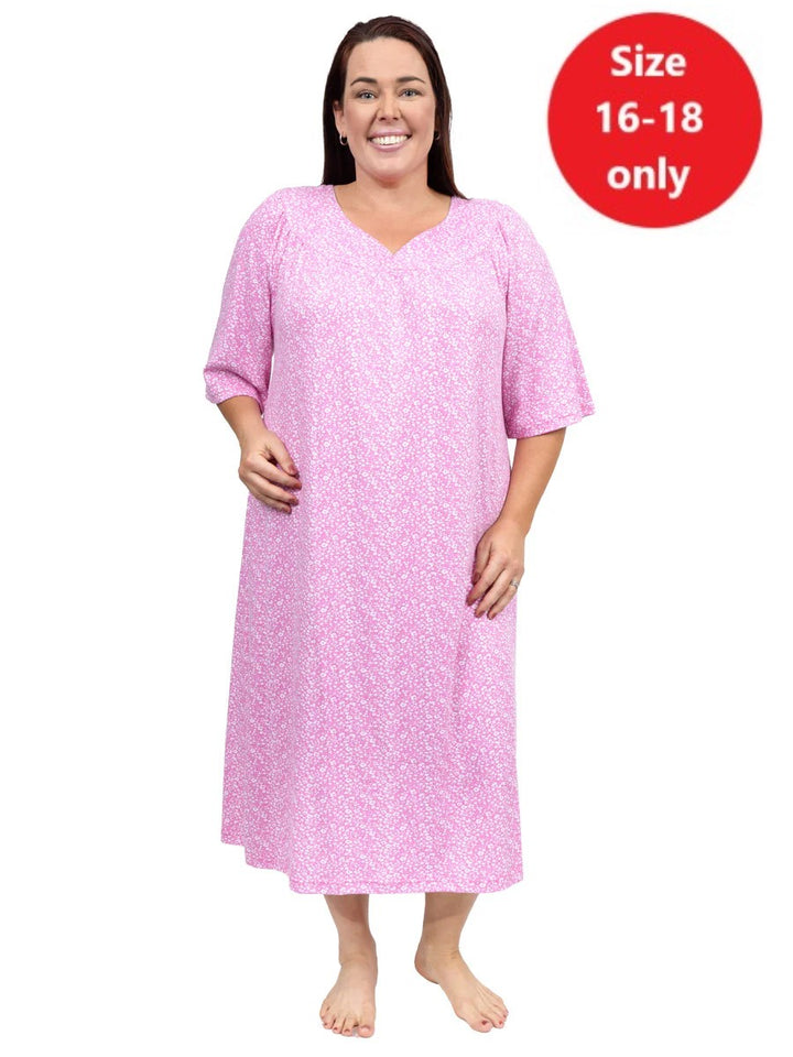 SAMPLE ONLY - Lotus Nightie - Pink Print