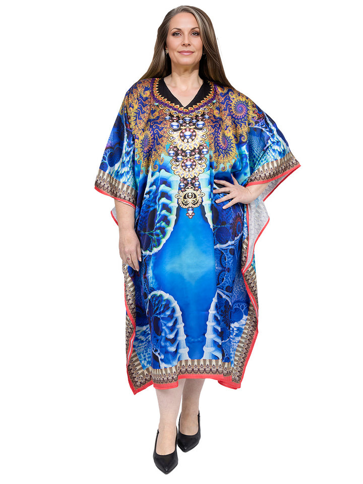 SAMPLE ONLY - Whitelea Kaftan Dress - Blue Print** - Dale and Waters