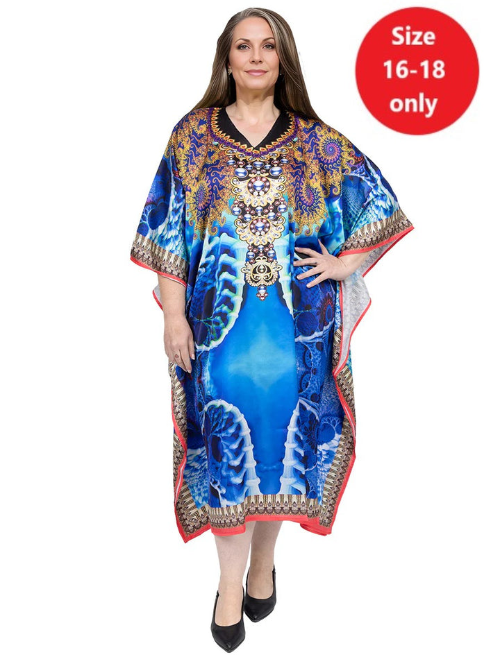 SAMPLE ONLY - Whitelea Kaftan Dress - Blue Print