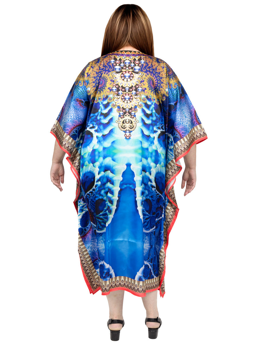 SAMPLE ONLY - Whitelea Kaftan Dress - Blue Print** - Dale and Waters