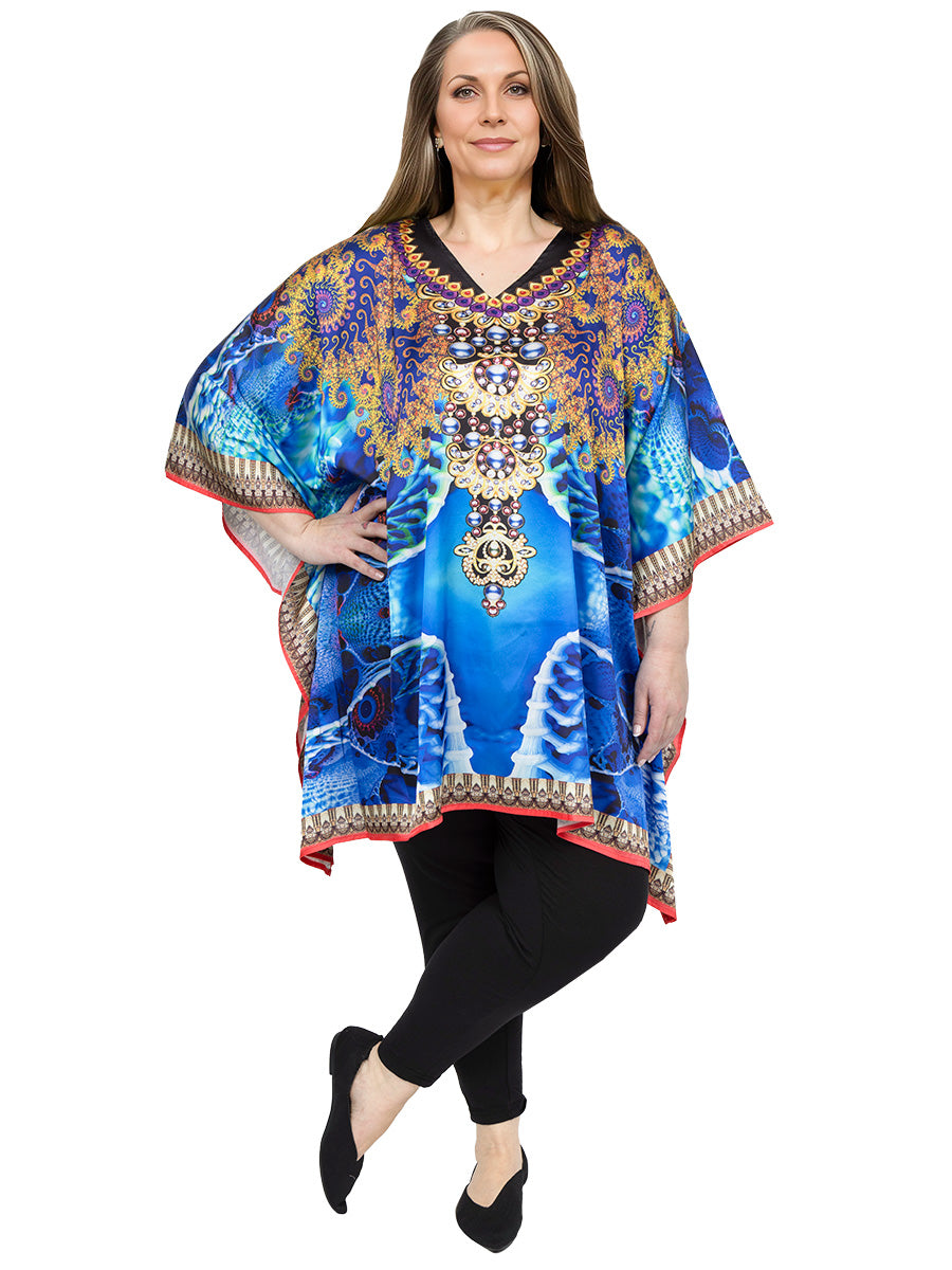 SAMPLE ONLY - Whitelea Kaftan Top - Blue Print** - Dale and Waters