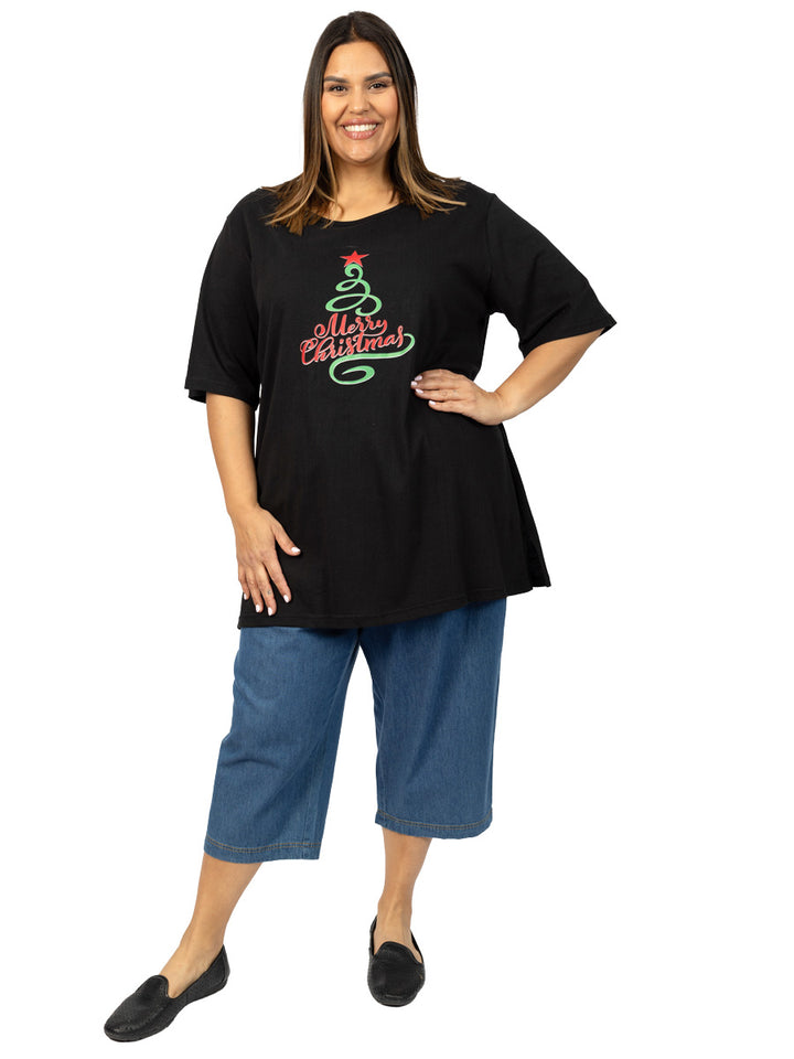 Christmas Tree Tee - Black