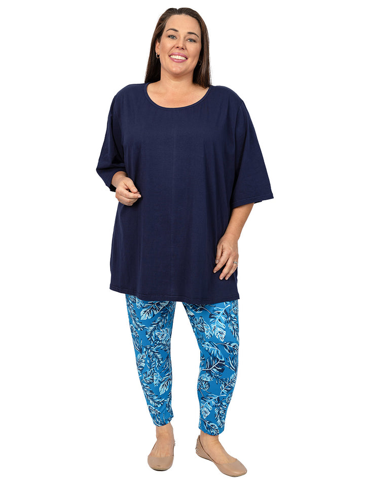 Truly Leggings - Blue Print - Dale and Waters