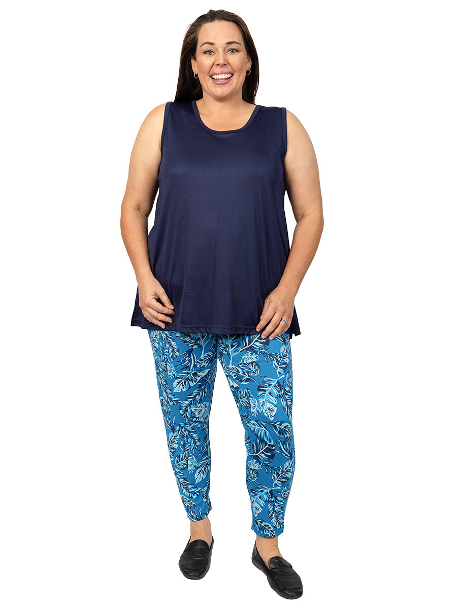 Truly Leggings - Blue Print - Dale and Waters