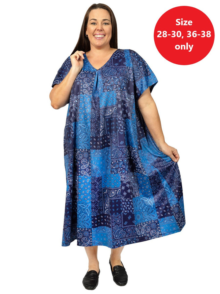 Solana Dress - Blue Print*