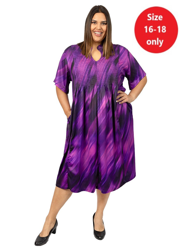 SAMPLE ONLY - Tanner Dress - Purple Print