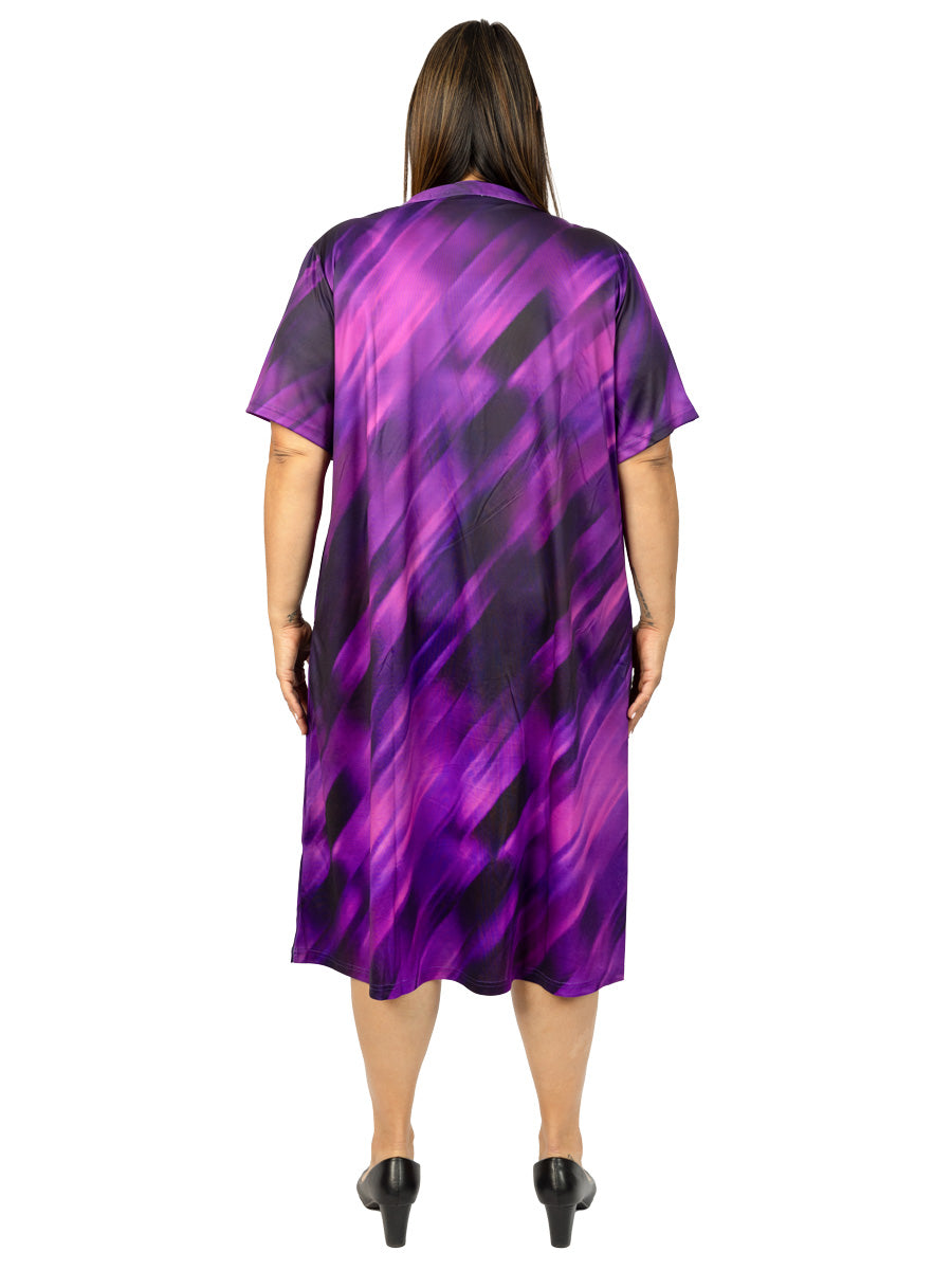 Tanner Dress - Purple Print