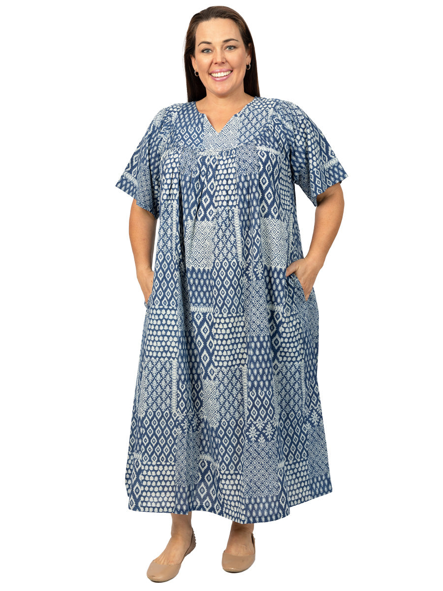 Daystar Dress - Navy Print - Dale and Waters