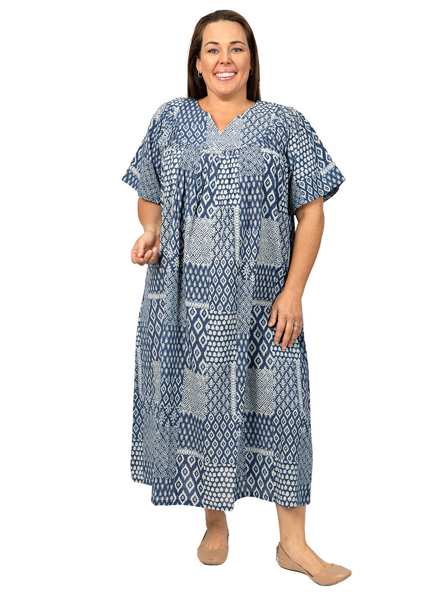 Daystar Dress - Navy Print