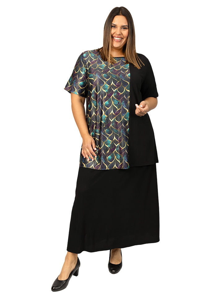 Solstice Tunic - Teal Print