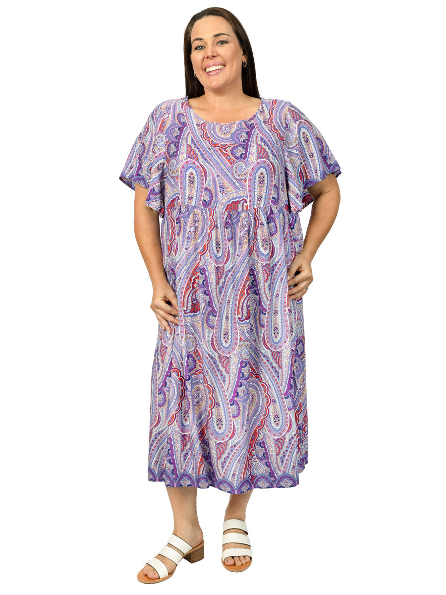 Willabelle Dress - Purple Print