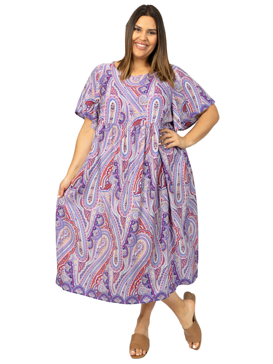 Willabelle Dress - Purple Print