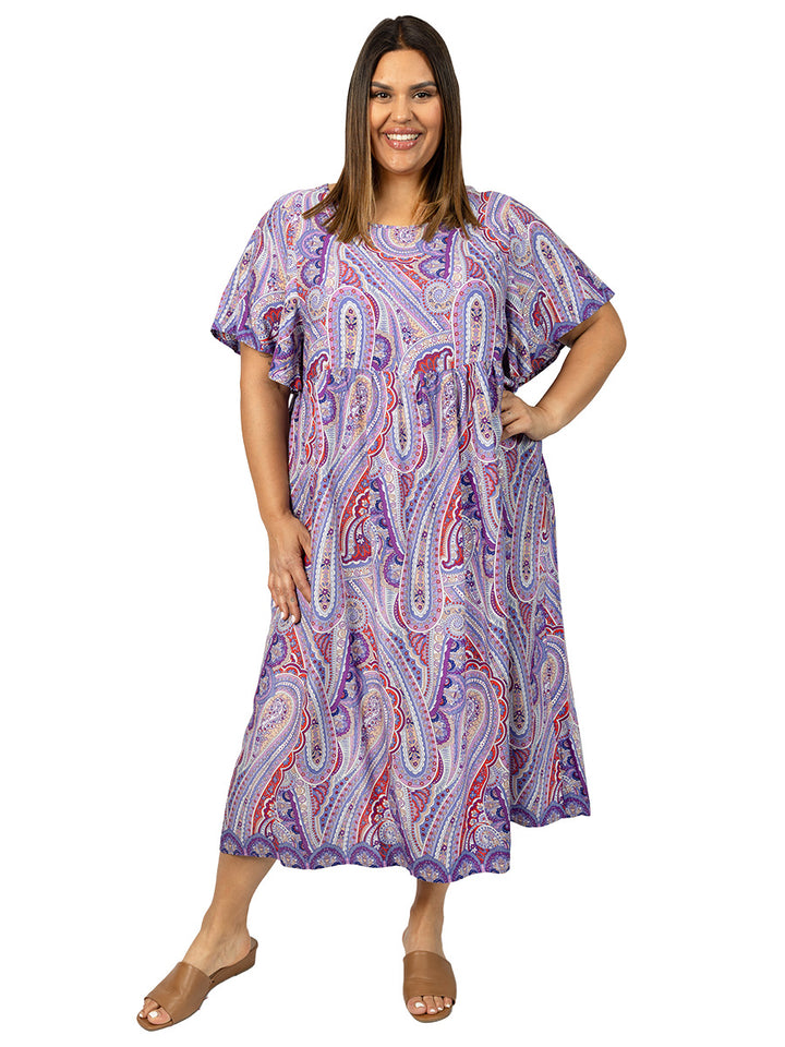 Willabelle Dress - Purple Print