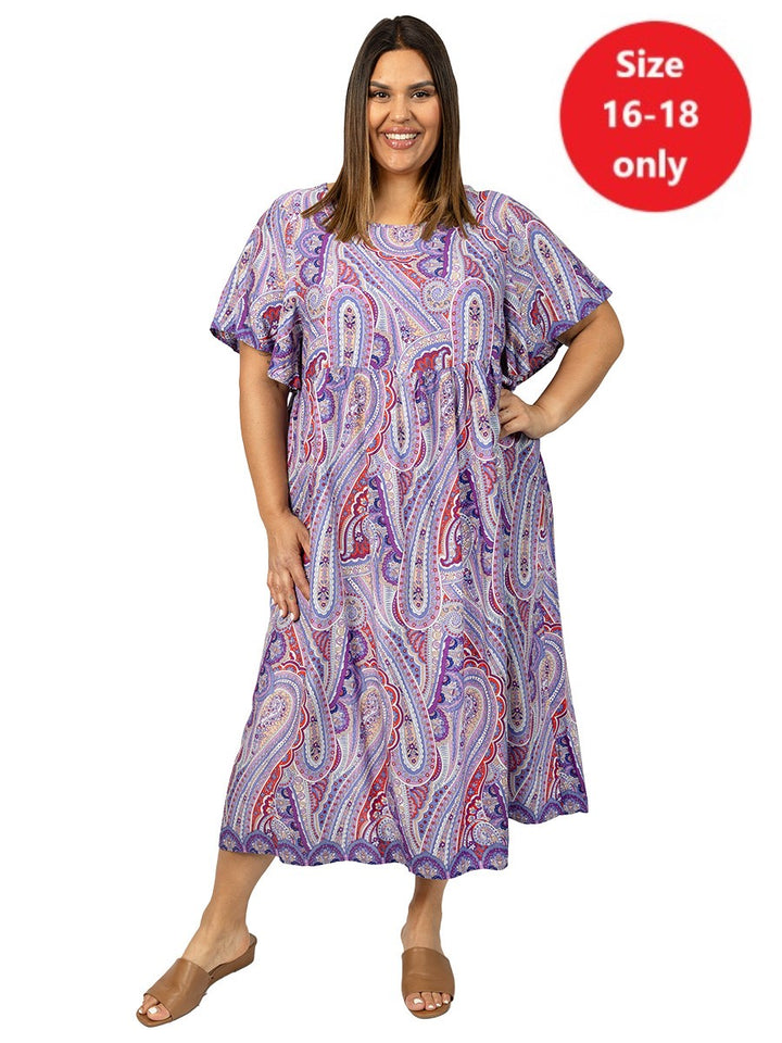 SAMPLE ONLY - Willabelle Dress - Purple Print