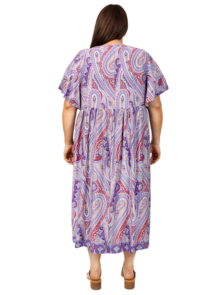 SAMPLE ONLY - Willabelle Dress - Purple Print