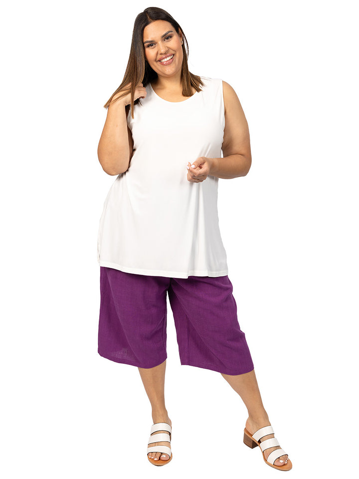 SAMPLE ONLY - Darice Linen Capri - Midnight Purple