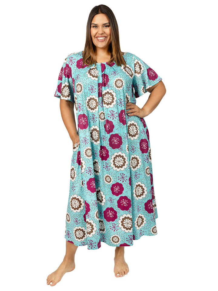 Emerson Nightie -  Cadet Blue Print