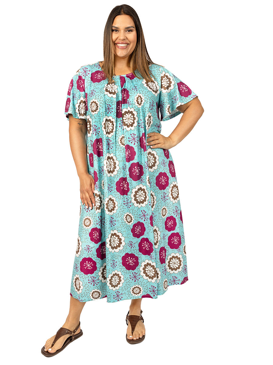 Emerson Nightie -  Cadet Blue Print