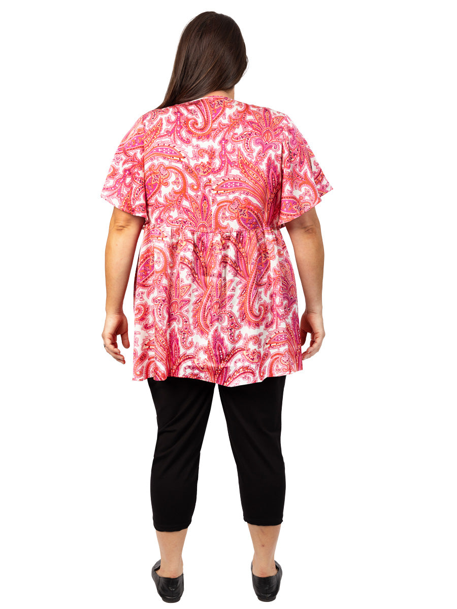 Willabelle Top - Mahogany Print