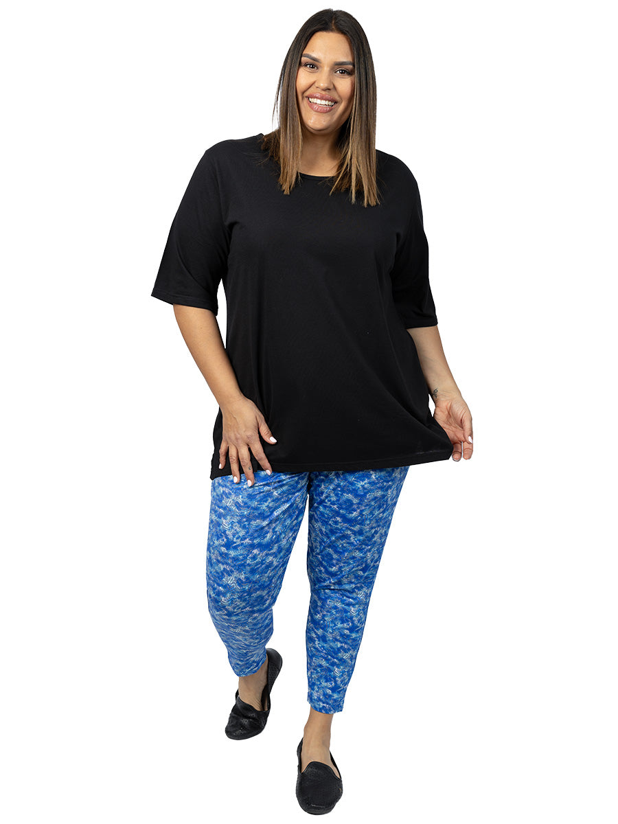 Truly Leggings - Navy Blue Print