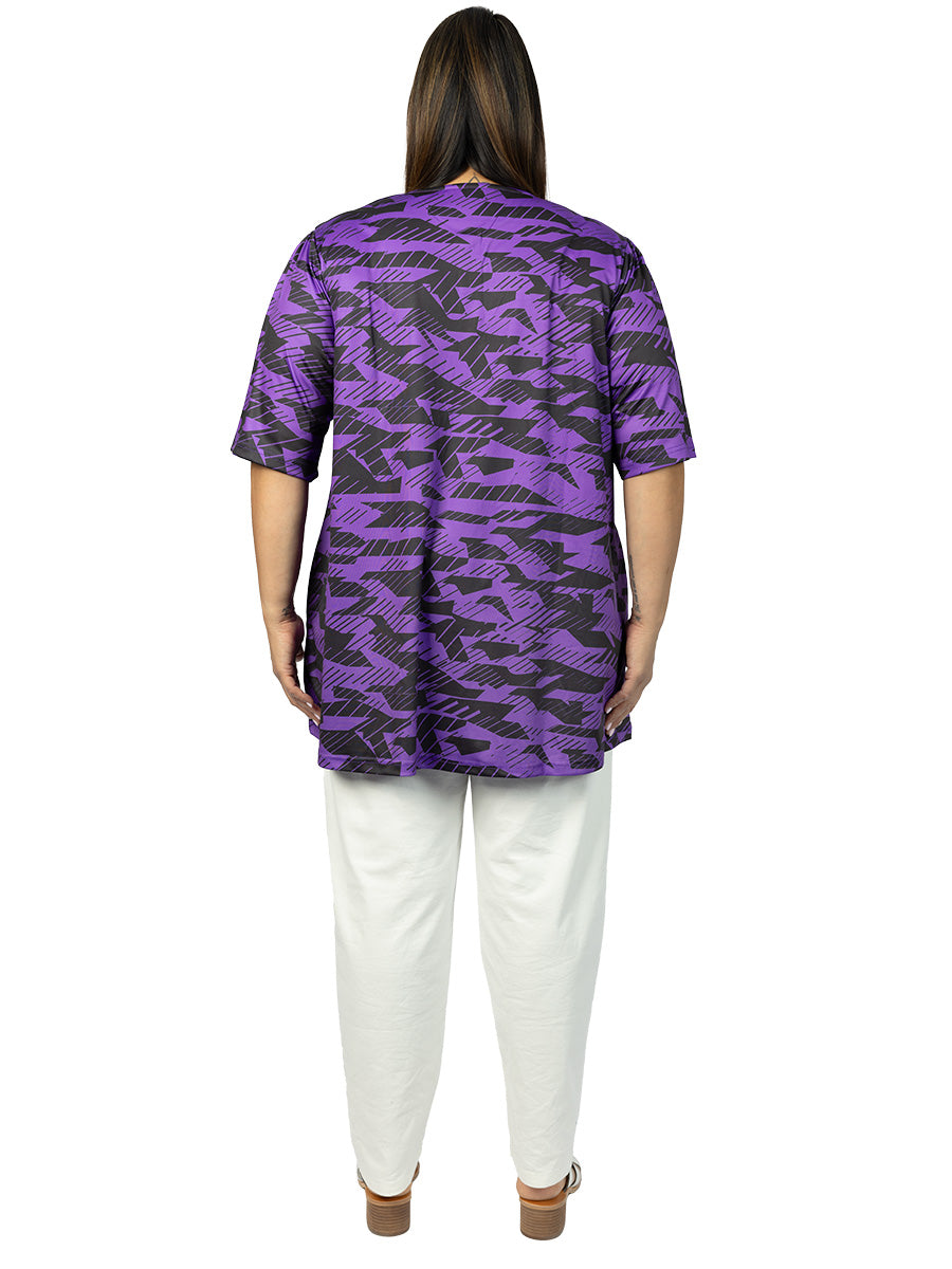 Gracen Top - Purple Print