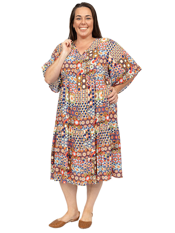 Aspen Alley Dress - Multi Print