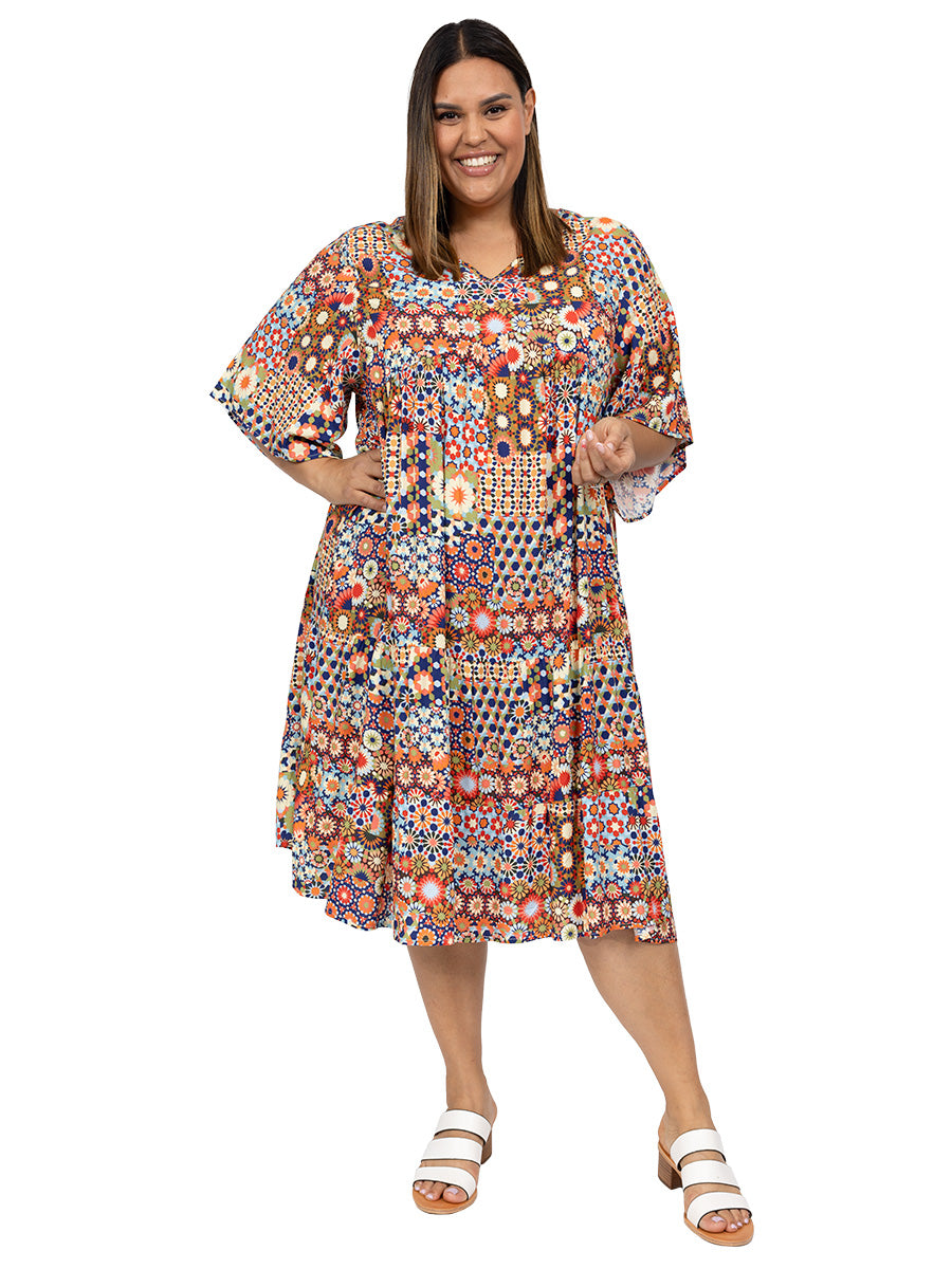 Aspen Alley Dress - Multi Print