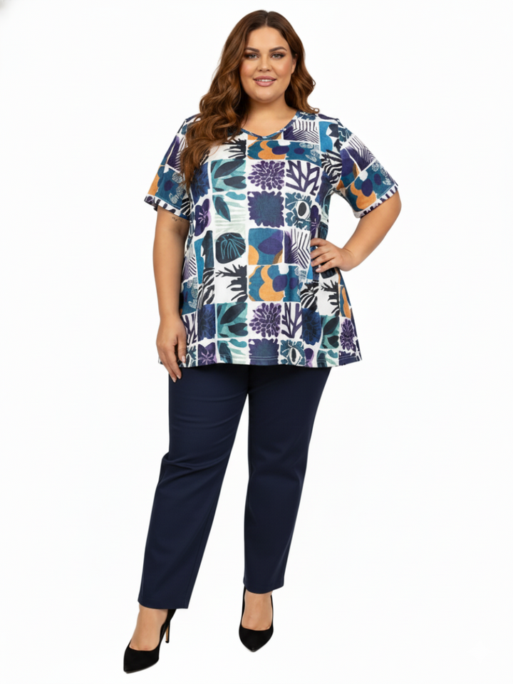 Waverly Top - Purple Print