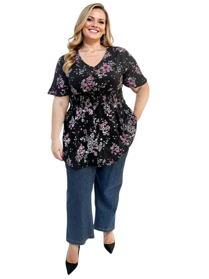 Sutton Top - Black Print