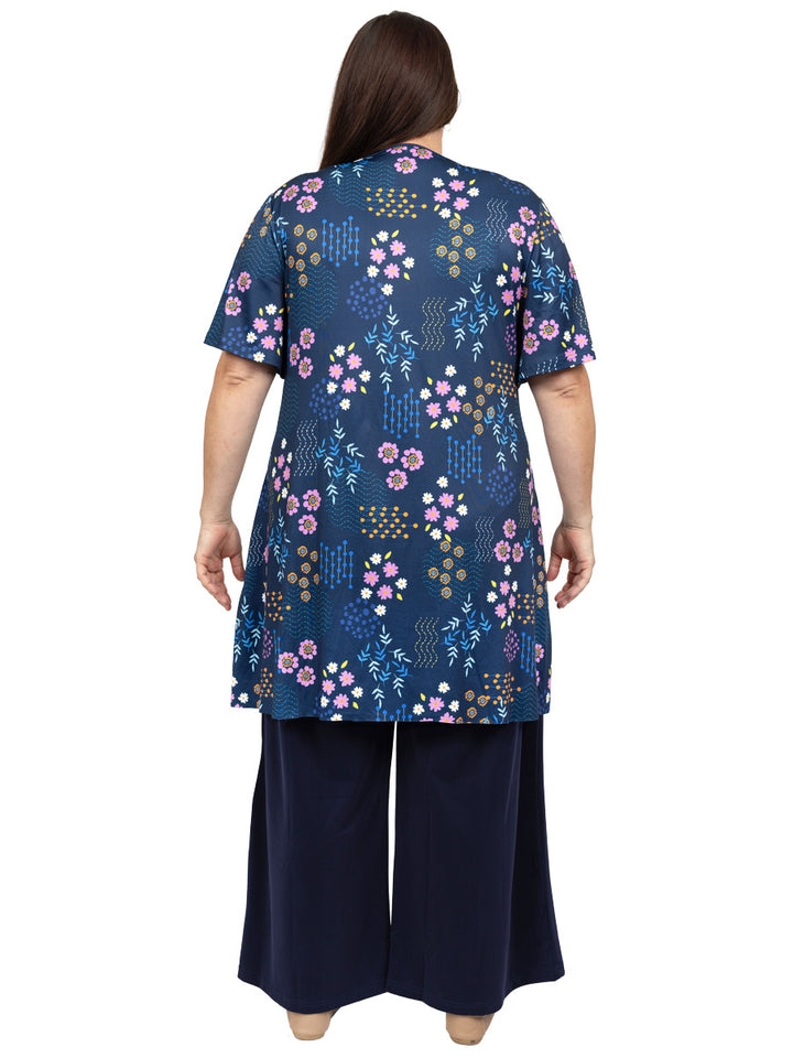 Foster Tunic  - Navy Print