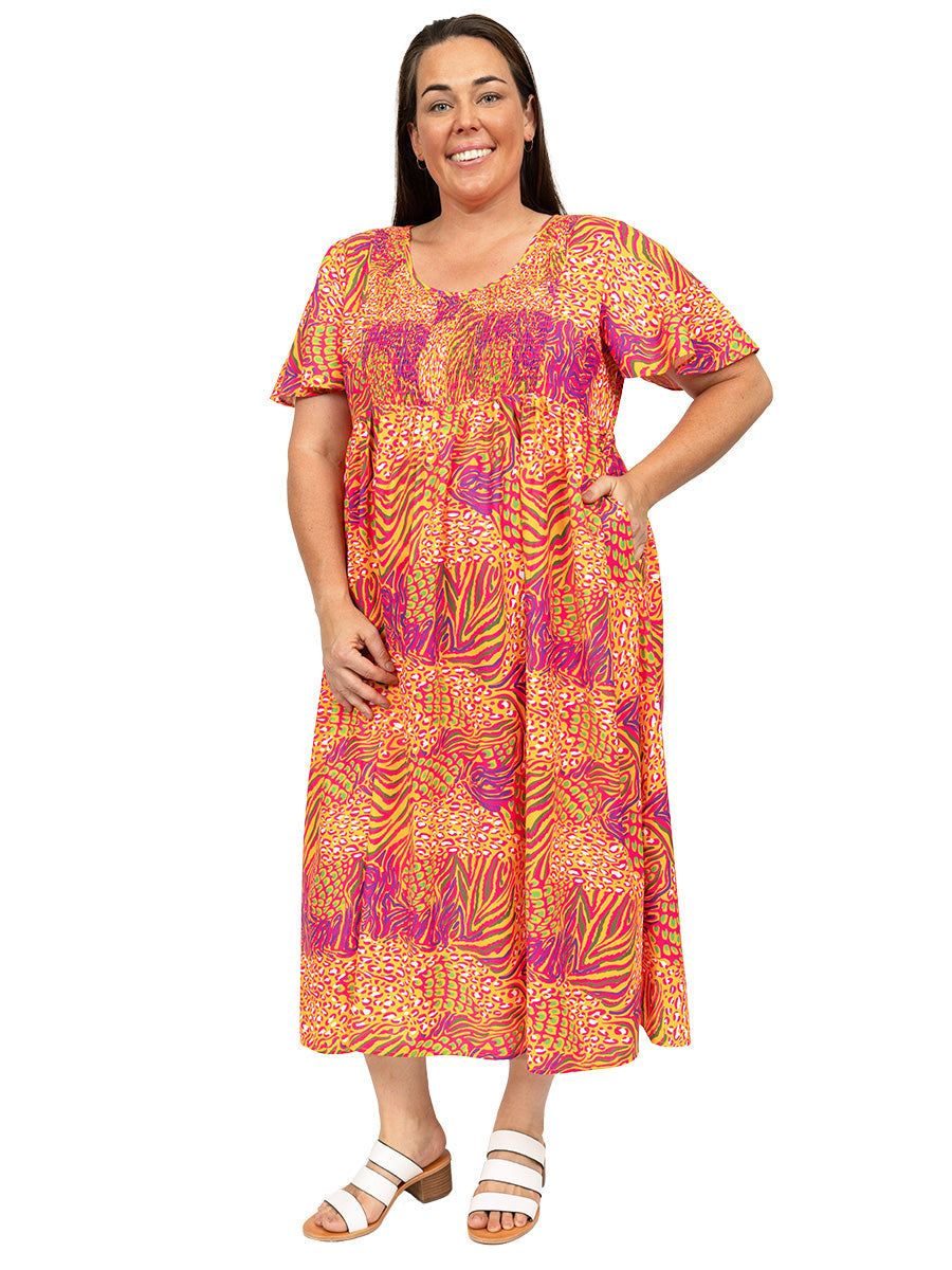 Sunburst Dress - Sunset Print