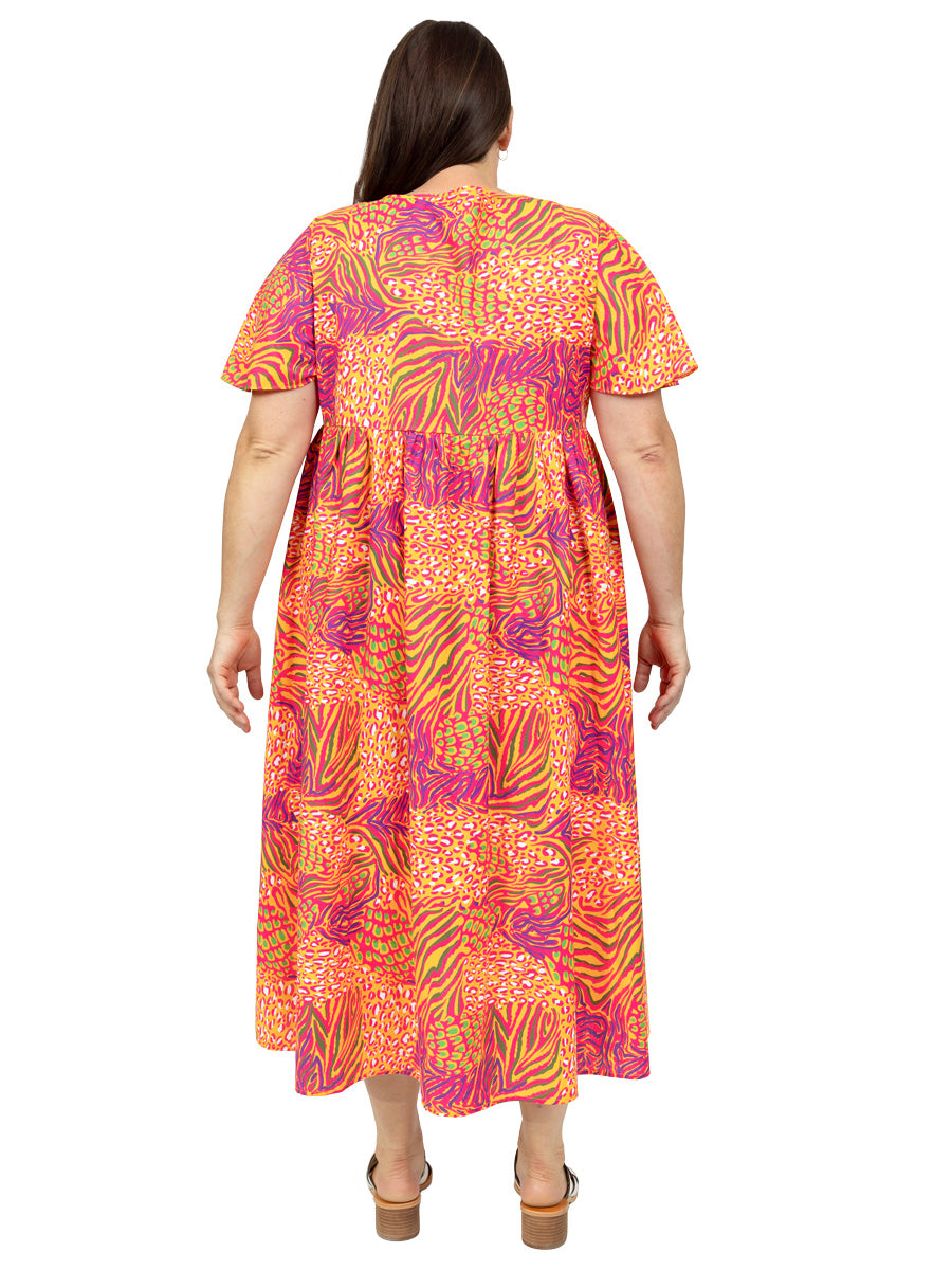 Sunburst Dress - Sunset Print