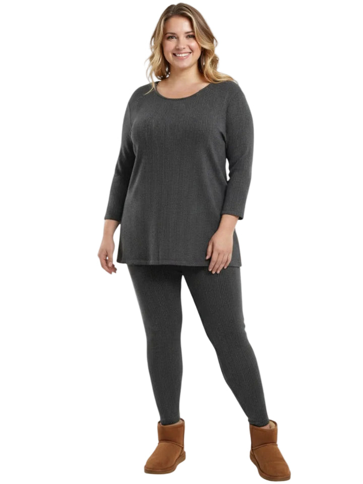 Thermal Leggings - Grey Black
