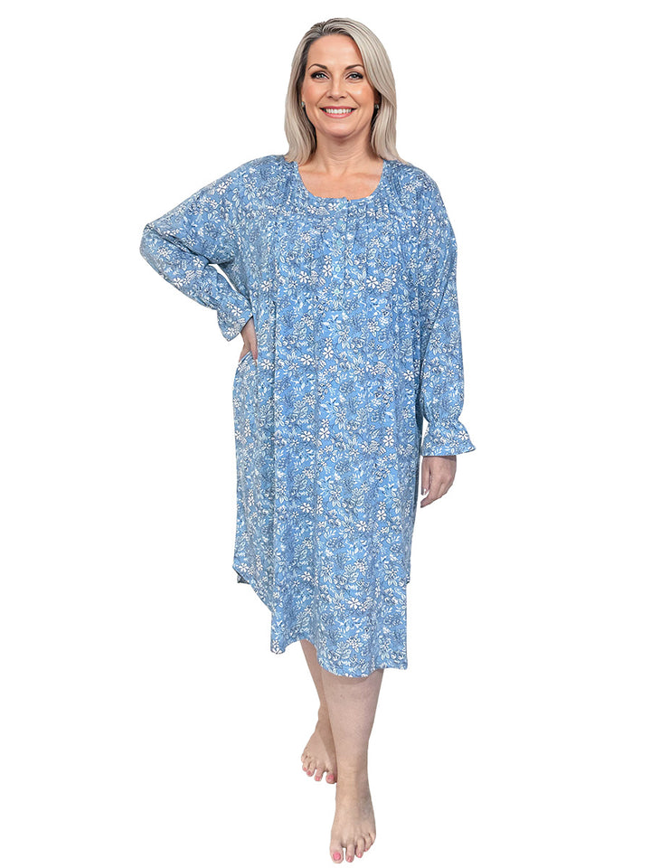 Yolanda Nightie - Blue print