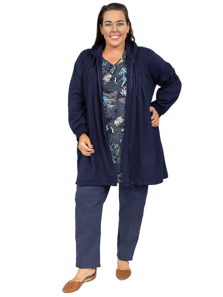 Sparrow Tunic - Black Print Plus Size Tops Dale and Waters