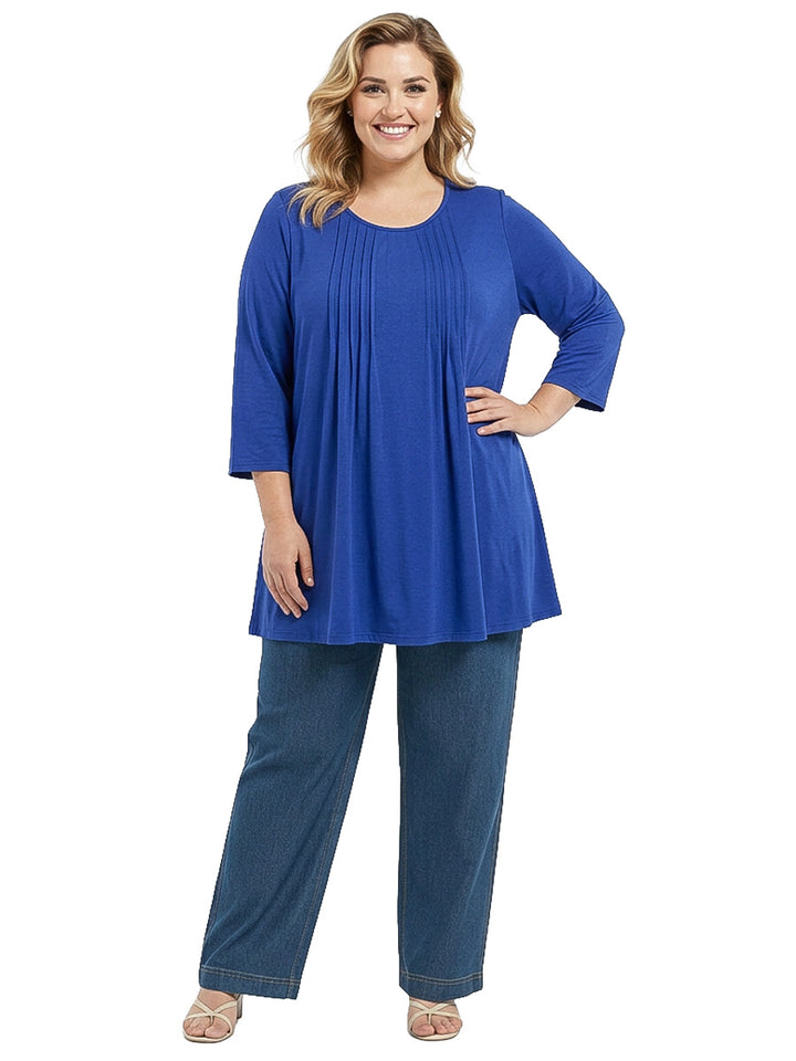 Ryleigh Pleat Top - Blue