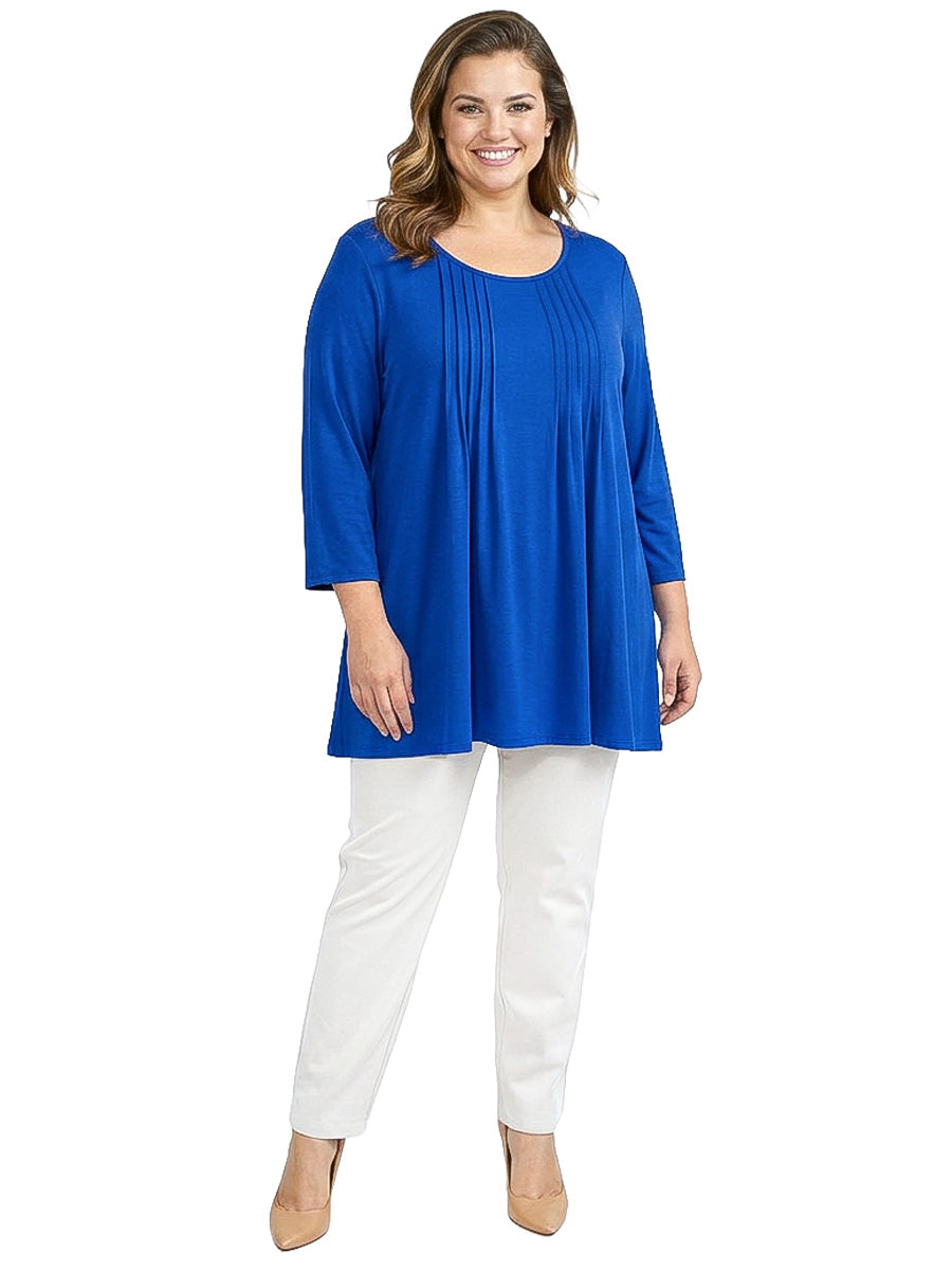 Ryleigh Pleat Top - Blue