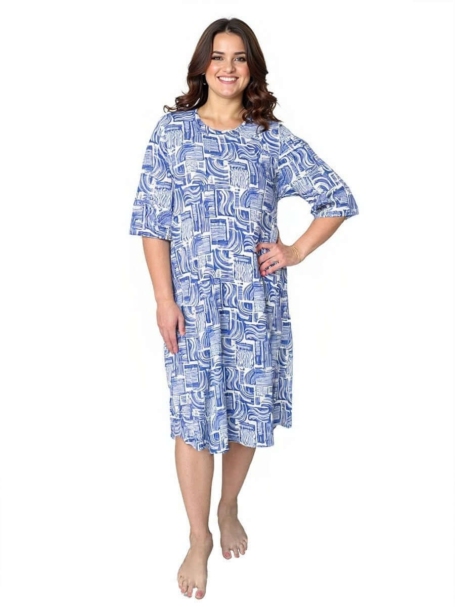 Nina Sleep Tee - Navy Print